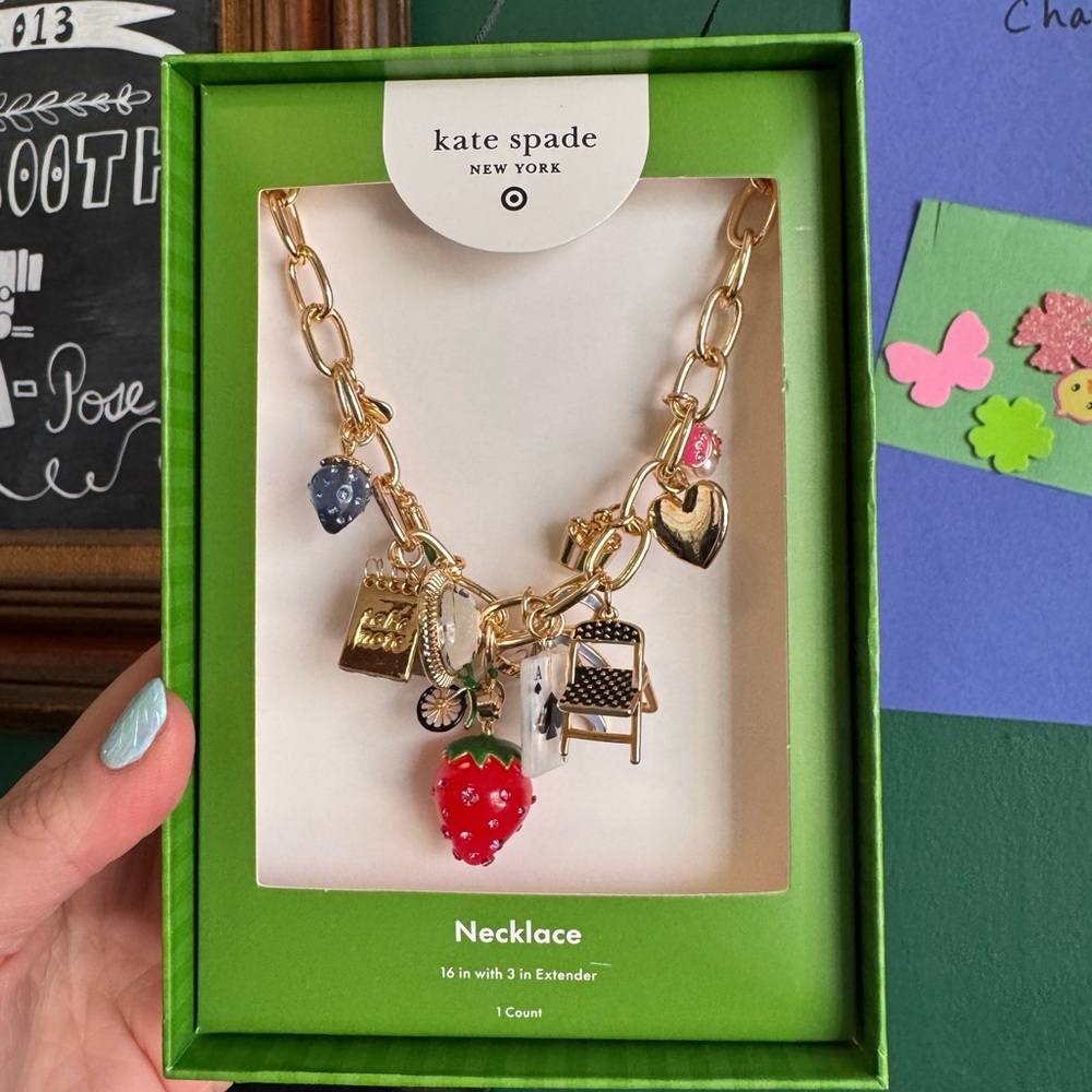 kate spade new york x Target Chunky Charm Statement Necklace - Gold